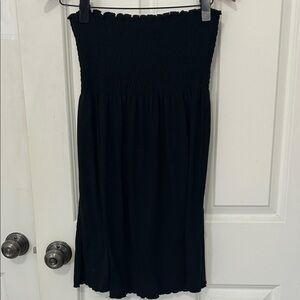 J Valdi black bandeau cover-up dress size medium strapless, beach pool cover-up